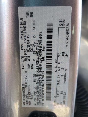 2021 FORD F150 SUPER - 1FTFW1E83MFA69765