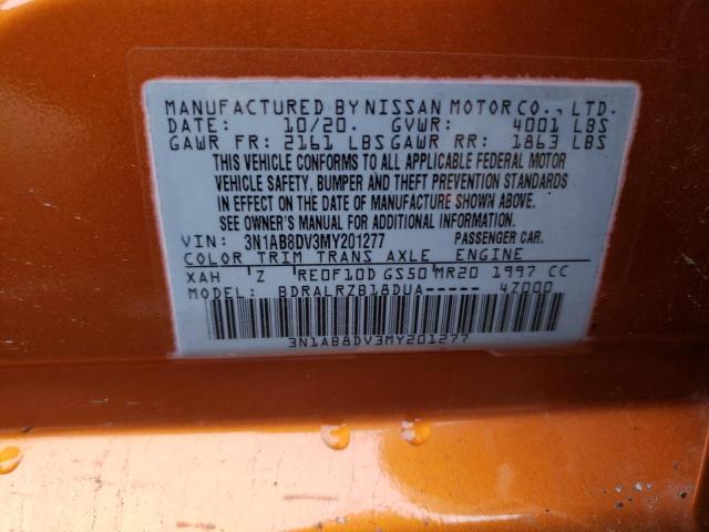 2021 NISSAN SENTRA SR - 3N1AB8DV3MY201277