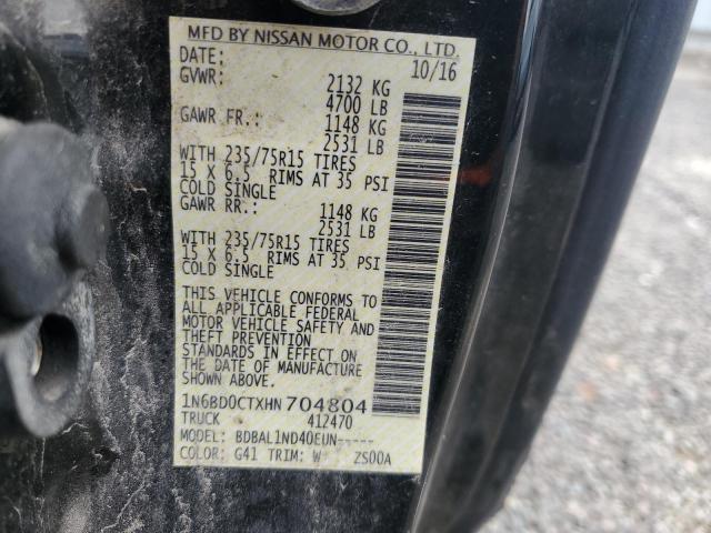 2017 NISSAN FRONTIER S - 1N6BD0CTXHN704804