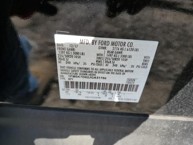 2018 FORD EXPLORER X - 1FM5K7D82JGA51786