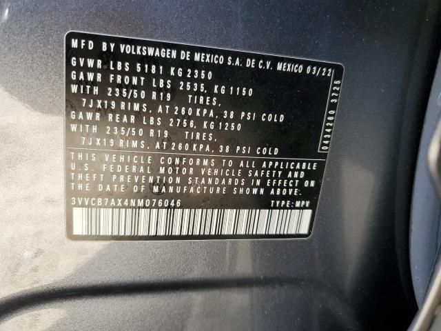 2022 VOLKSWAGEN TIGUAN SE - 3VVCB7AX4NM076046