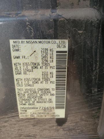2016 NISSAN FRONTIER S - 1N6AD0ER8GN776659