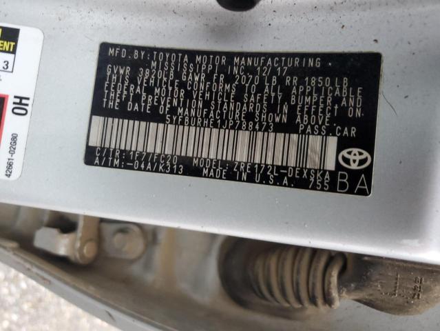 2018 TOYOTA COROLLA L - 5YFBURHE1JP788473