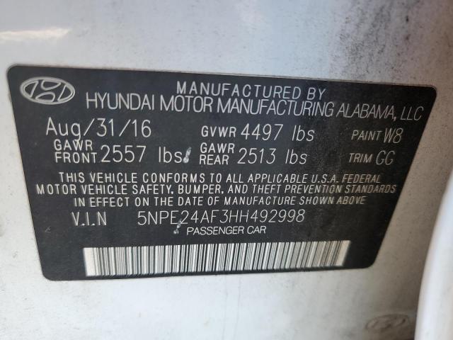 2017 HYUNDAI SONATA SE - 5NPE24AF3HH492998