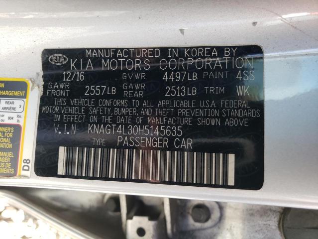 2017 KIA OPTIMA LX - KNAGT4L30H5145635