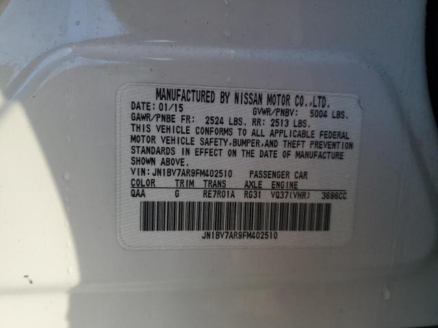 2015 INFINITI Q50 BASE - JN1BV7AR9FM402510