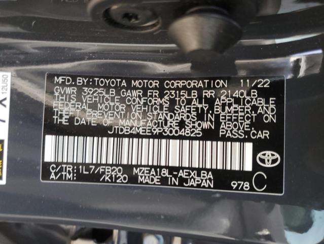 2023 TOYOTA COROLLA LE - JTDB4MEE9P3004825