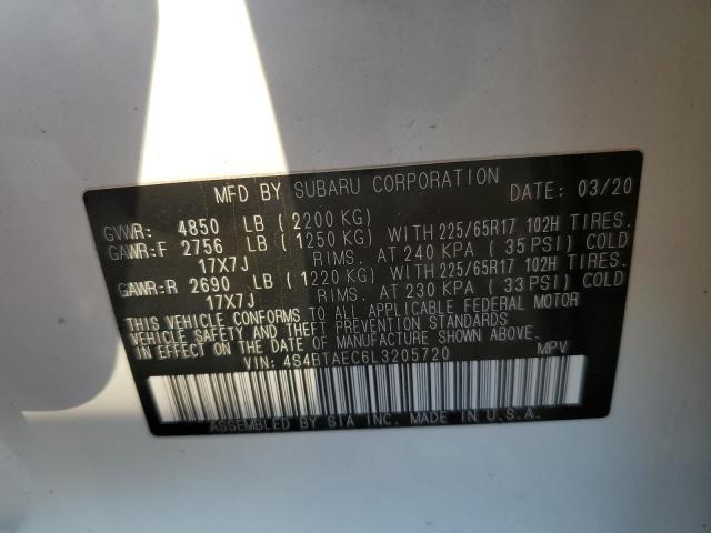 2020 SUBARU OUTBACK PR - 4S4BTAEC6L3205720