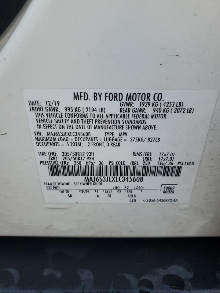 Lot #3044655231 2020 FORD ECOSPORT S