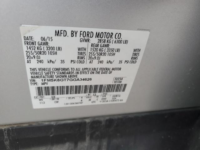 2016 FORD EXPLORER S - 1FM5K8GT7GGA34626
