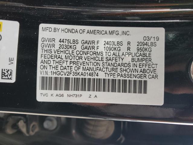 2019 HONDA ACCORD SPO - 1HGCV2F35KA014874