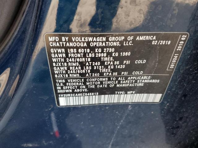 2019 VOLKSWAGEN ATLAS SE - 1V2UR2CA6KC545613