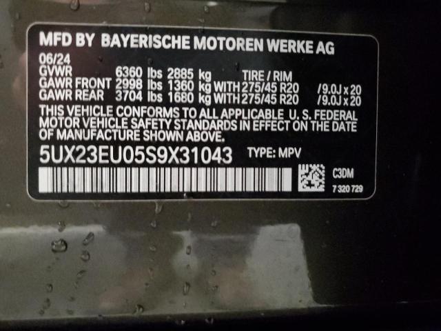 2025 BMW X5 XDRIVE4 5UX23EU05S9X31043