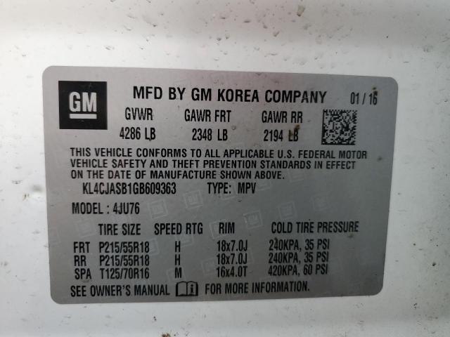 2016 BUICK ENCORE - KL4CJASB1GB609363
