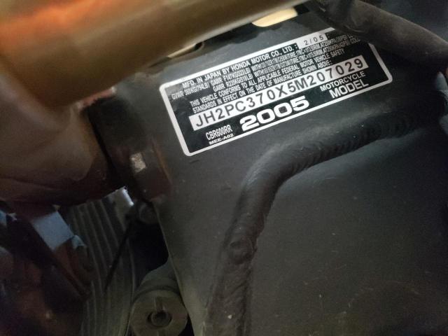 2005 HONDA CBR600 RR JH2PC370X5M207029