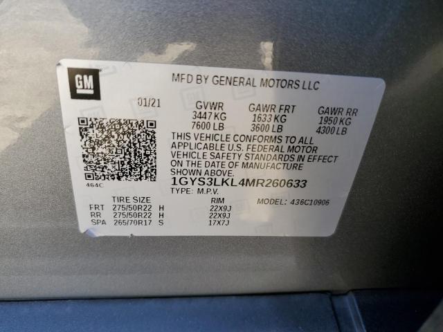 VIN 1GYS3LKL4MR260633 2021 CADILLAC ESCALADE no.13