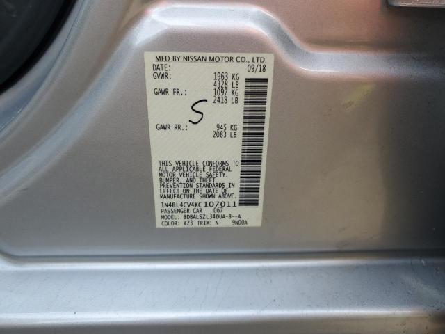 2019 NISSAN ALTIMA SR - 1N4BL4CV4KC107011