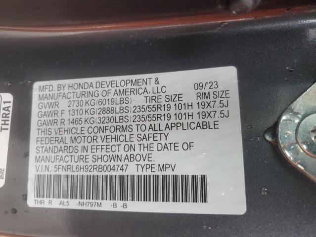 2024 HONDA ODYSSEY EL - 5FNRL6H92RB004747