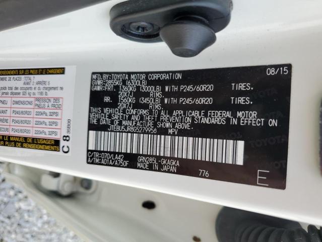 2016 TOYOTA 4RUNNER SR - JTEBU5JR8G5279956