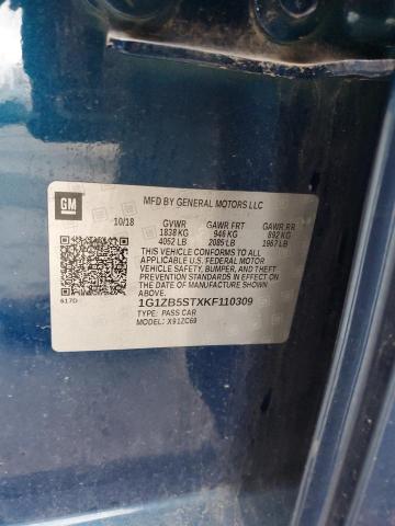 2019 CHEVROLET UK 1G1ZB5STXKF110309