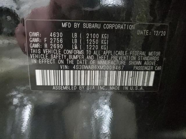 2021 SUBARU LEGACY 4S3BWAB6XM3009467