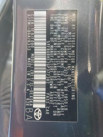 5YFBURHE2GP377382 2016 TOYOTA COROLLA