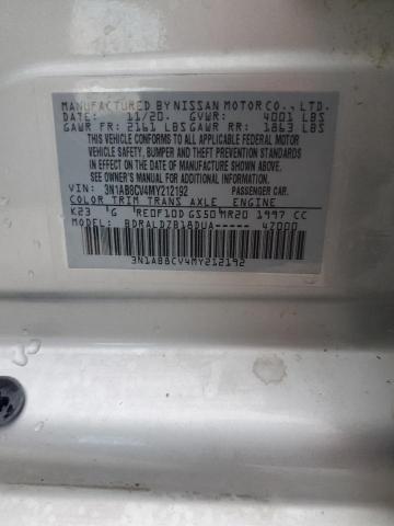 2021 NISSAN SENTRA SV - 3N1AB8CV4MY212192