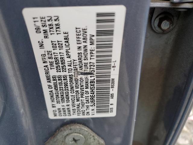 5J6RE4H5XBL105737 2011 HONDA CRV