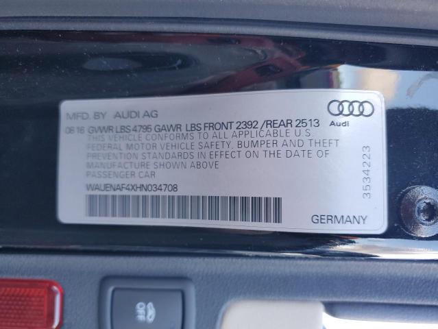 VIN WAUENAF4XHN034708 2017 Audi A4, Premium Plus no.13