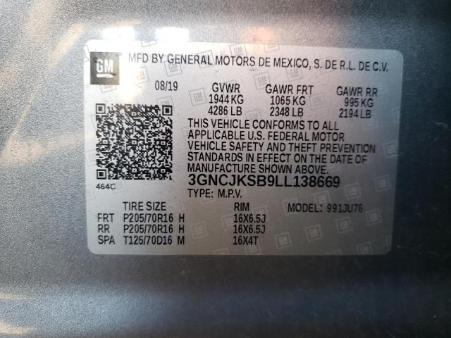 2020 CHEVROLET TRAX LS - 3GNCJKSB9LL138669