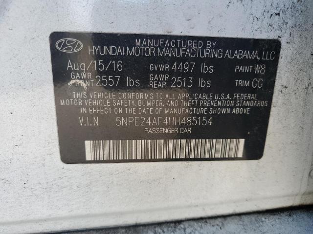 VIN 5NPE24AF4HH485154 2017 Hyundai Sonata, SE no.12