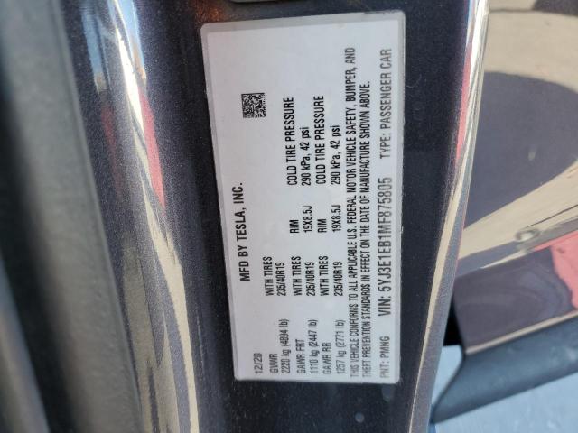 2021 TESLA MODEL 3 - 5YJ3E1EB1MF875805