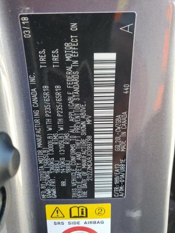 2018 LEXUS RX 350 BAS - 2T2ZZMCA9JC099798