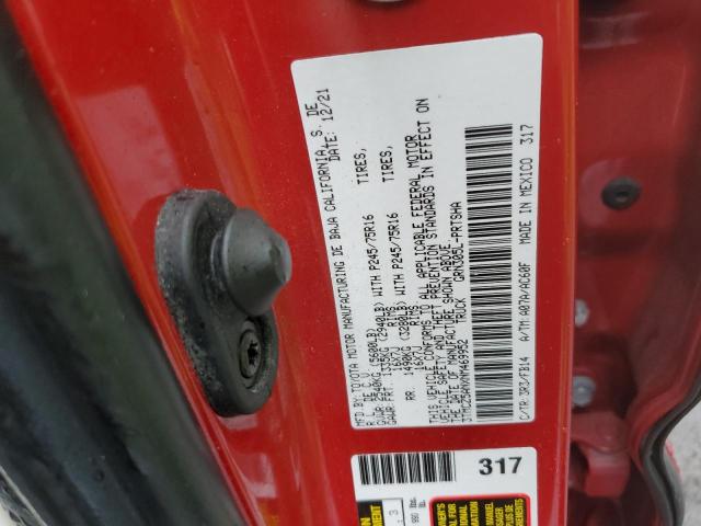 VIN 3TMCZ5ANXNM469952 2022 TOYOTA TACOMA no.12