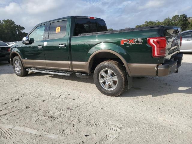 FORD F150 SUPER 2016 green crew pic gas 1FTFW1EG8GKF33278 photo #3