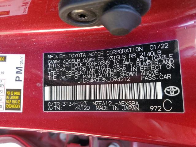 2022 TOYOTA COROLLA SE - JTDS4MCE3NJ094212