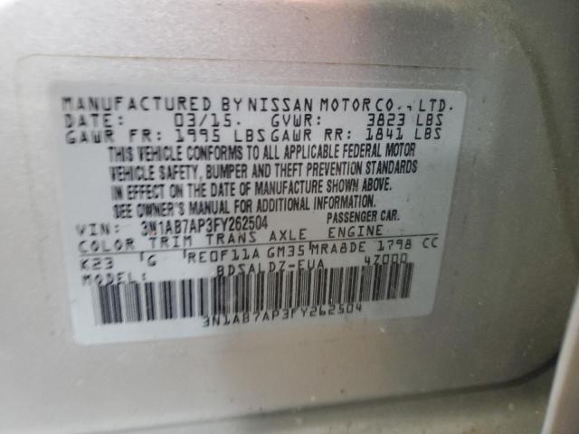 2015 NISSAN SENTRA S - 3N1AB7AP3FY262504