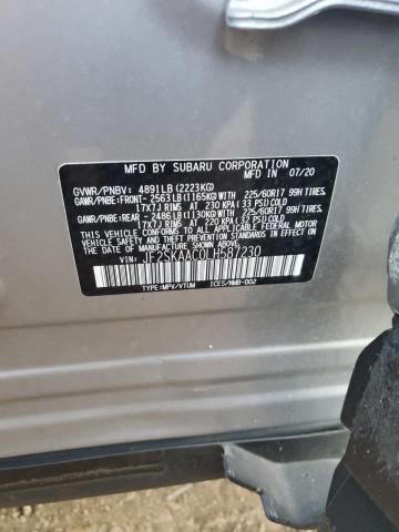 2020 SUBARU FORESTER - JF2SKAAC0LH587230