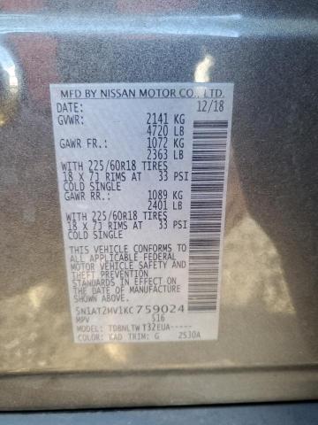 2019 NISSAN ROGUE S - 5N1AT2MV1KC759024