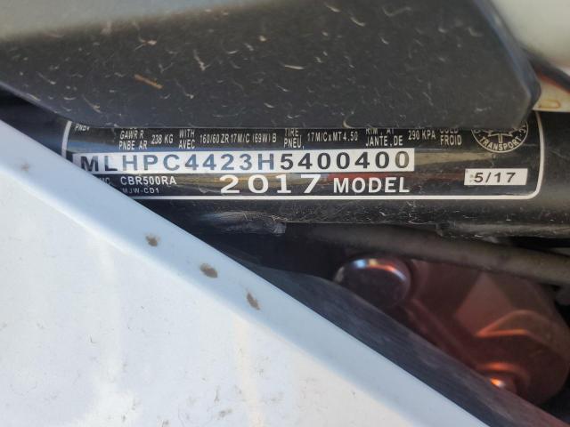 2017 HONDA CBR500 RA- MLHPC4423H5400400
