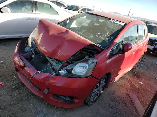 HONDA FIT SPORT 2013 red hatchbac gas JHMGE8H53DC010605 photo #1