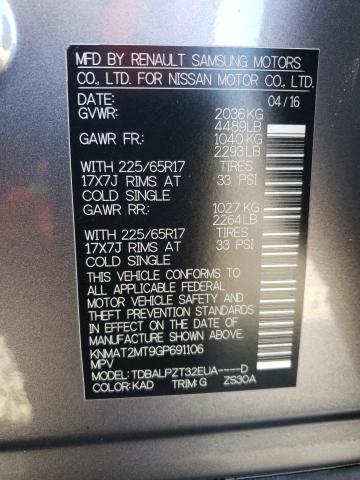 VIN KNMAT2MT9GP691106 2016 NISSAN ROGUE no.13