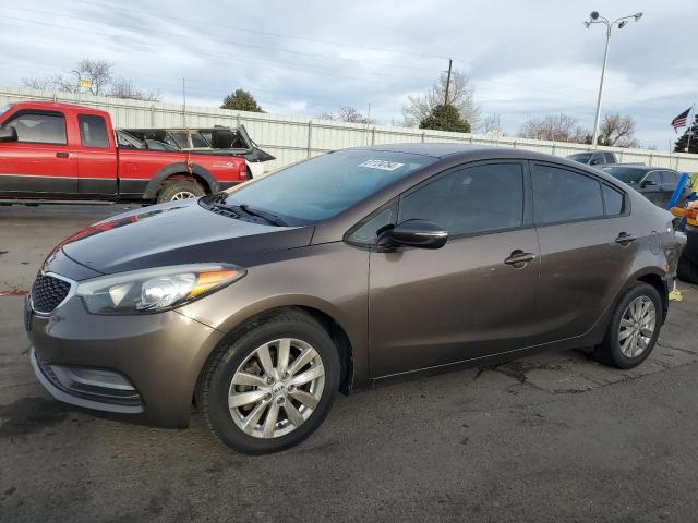 KIA FORTE LX 2014 brown  gas KNAFX4A60E5223596 photo #1