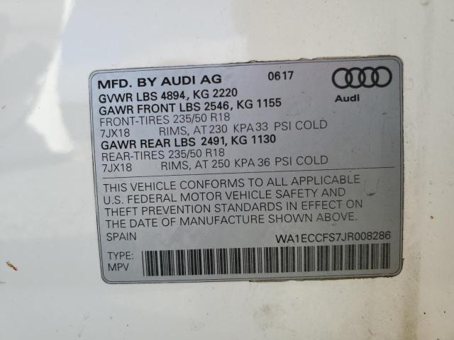 VIN WA1ECCFS7JR008286 2018 AUDI Q3 no.13