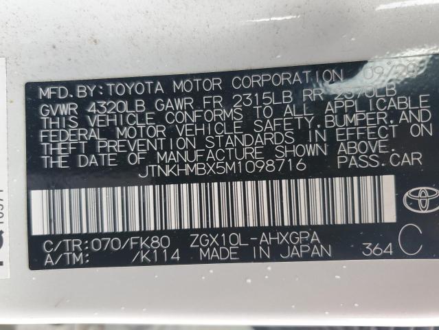 VIN JTNKHMBX5M1098716 2021 TOYOTA C-HR no.12