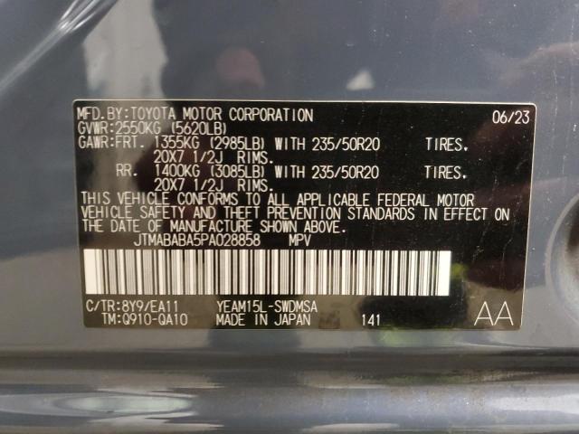 2023 SUBARU SOLTERRA P JTMABABA5PA028858