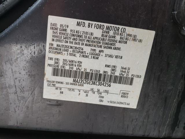 VIN MAJ3S2GE3KC304256 2019 Ford Ecosport, SE no.13