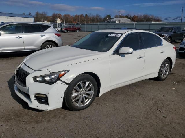 INFINITI Q50 BASE 2015 white  gas JN1BV7AR8FM411909 photo #1