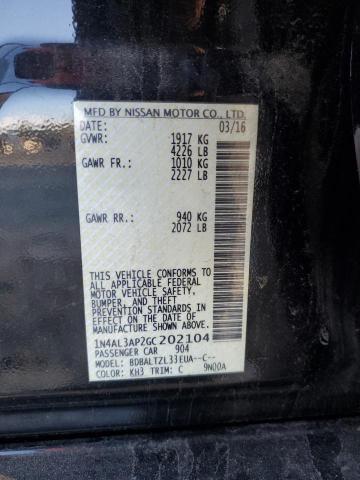 2016 NISSAN ALTIMA 2.5 - 1N4AL3AP2GC202104