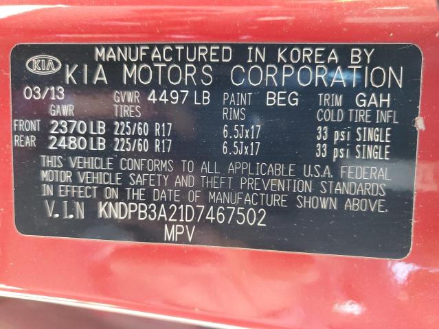 VIN KNDPB3A21D7467502 2013 KIA SPORTAGE no.13